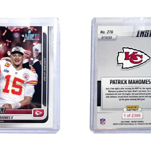 2022 Panini Instant Patrick Mahomes #276 KC Chiefs 2nd Super Bowl MVP 1/2386 - Picture 9 of 12